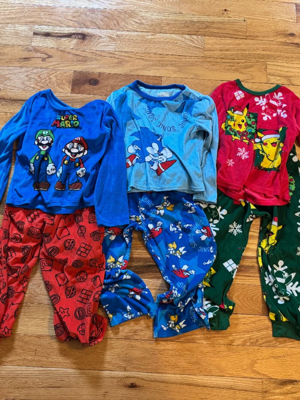 (3) Sets of 2-Piece Long Sleeve Pajama Top & Pajama Bottoms Sets (size 6)